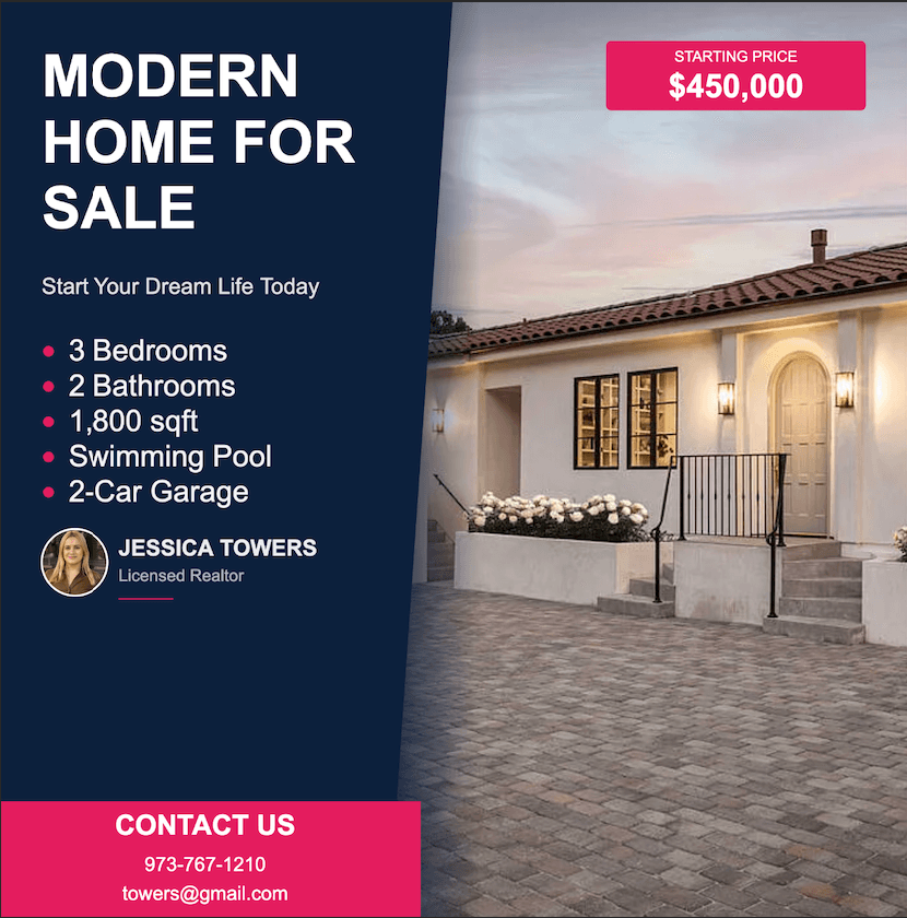 Social media post generator preview